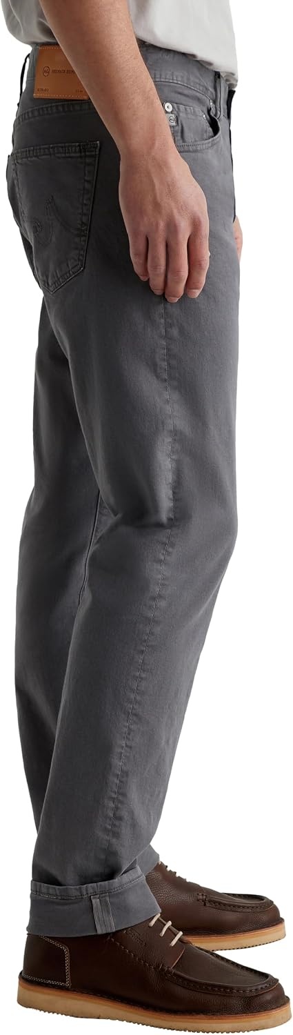 image:imageAG Adriano Goldschmied Mens Everett Slim Straight Selvage JeanSulfur Storm Grey