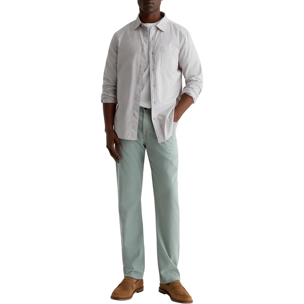 image:imageAG Jeans Everett Slim Straight Leg Denim in Sulfur Amber DustMatcha Latte