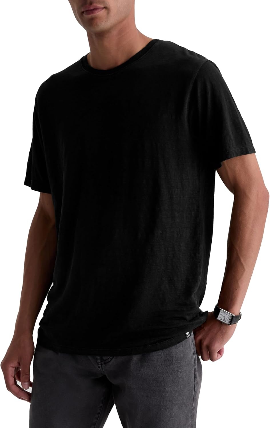 image:imageAG Adriano Goldschmied Mens Bryce Classic Fit SS Crew Neck TShirtTrue Black