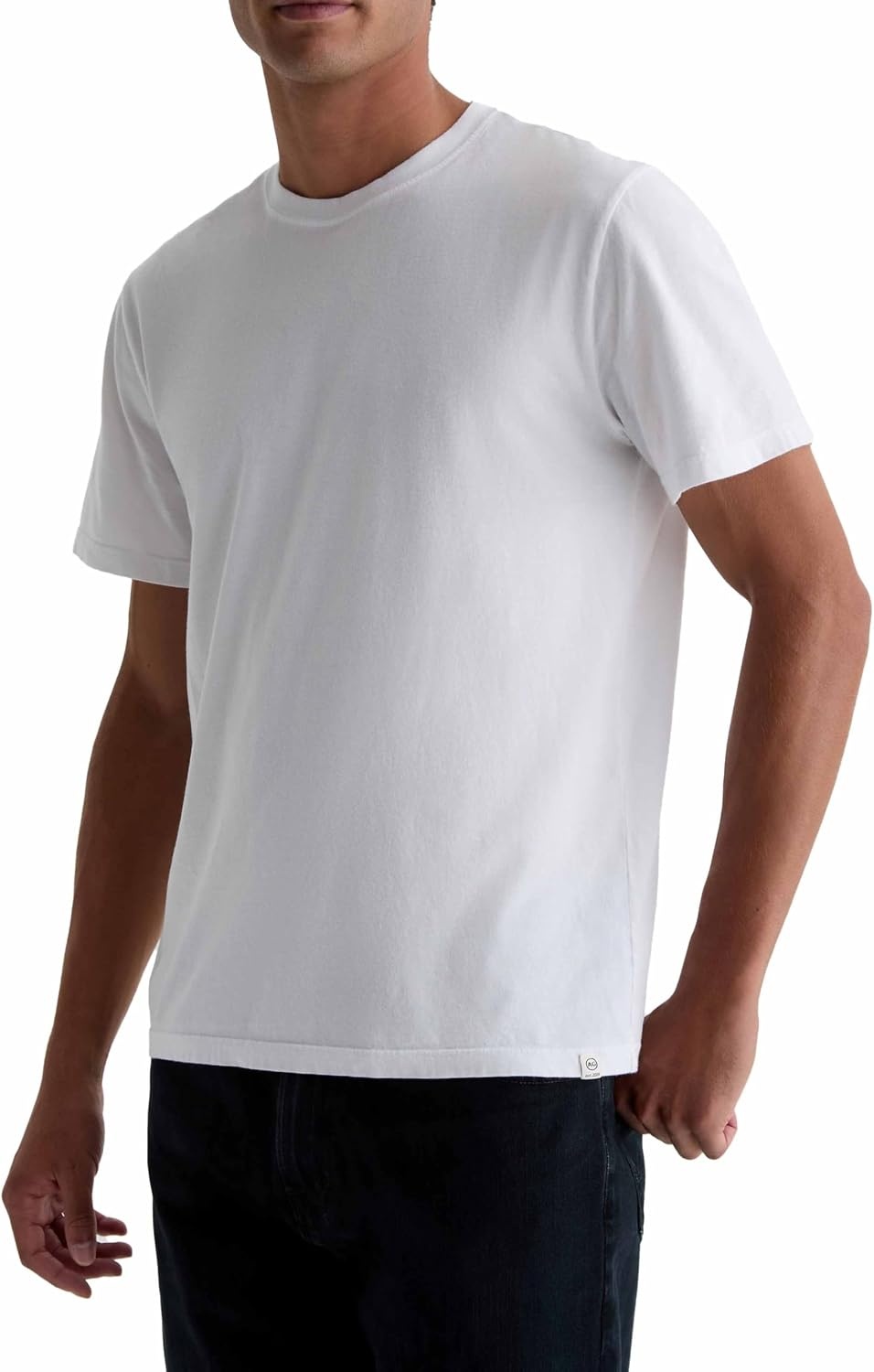 image:imageAG Adriano Goldschmied Mens Bryce Classic Fit SS Crew Neck TShirtTrue White
