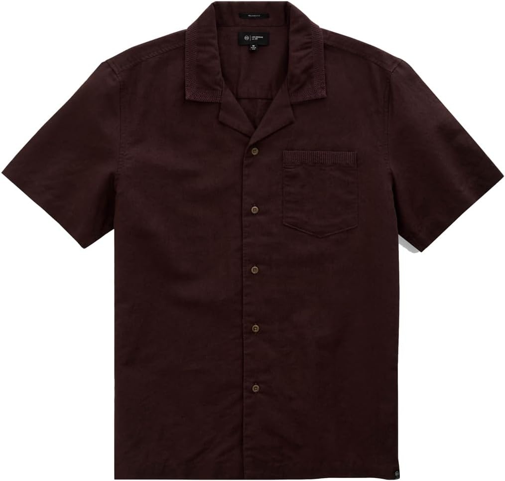 image:imageAG Adriano Goldschmied Mens Foster SS Relaxed Fit Camp ShirtOak Barrel