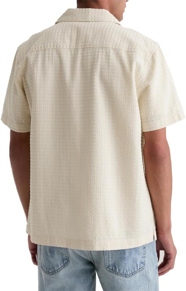 image:imageAG Adriano Goldschmied Mens Marco Relaxed Fit Camp ShirtChampagne