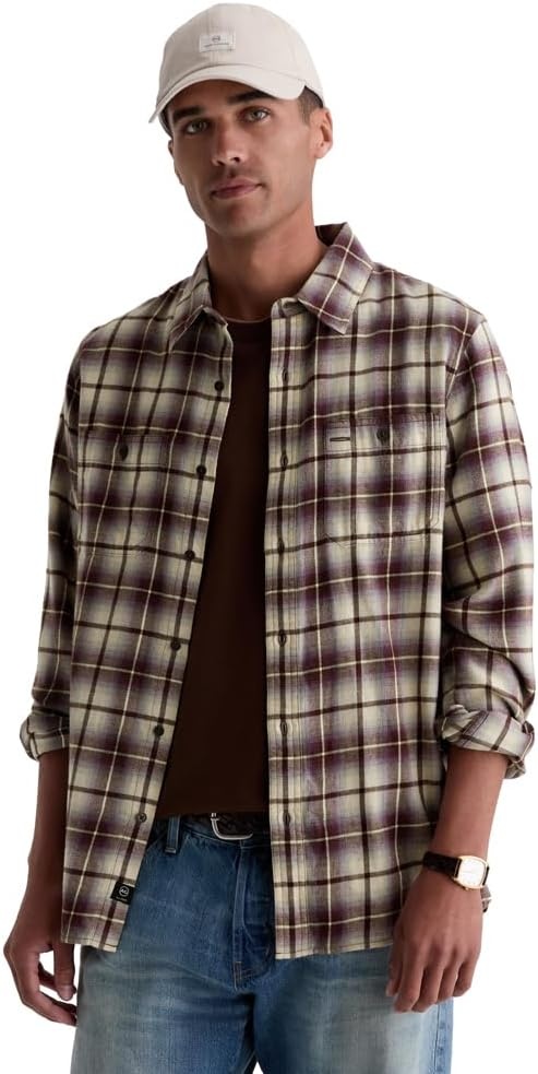 image:imageAG Adriano Goldschmied Mens Mason Classic Fit ShirtPurple Multi