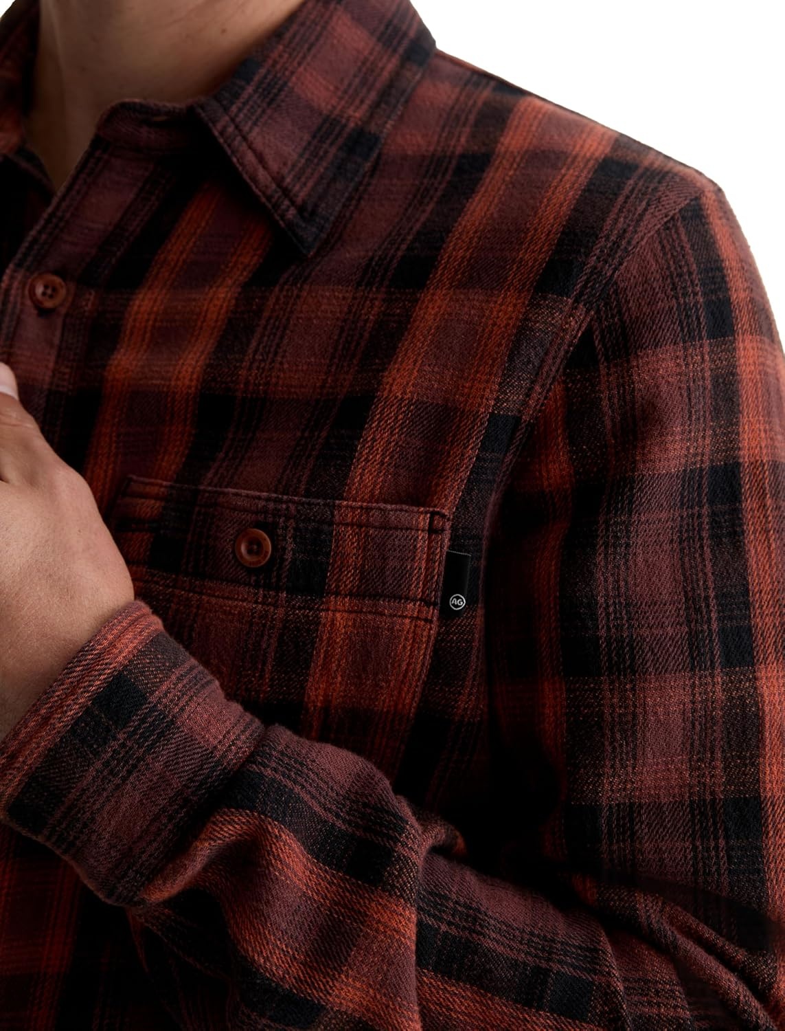image:imageAG Adriano Goldschmied Mens Mason Work ShirtBurgundy Multi