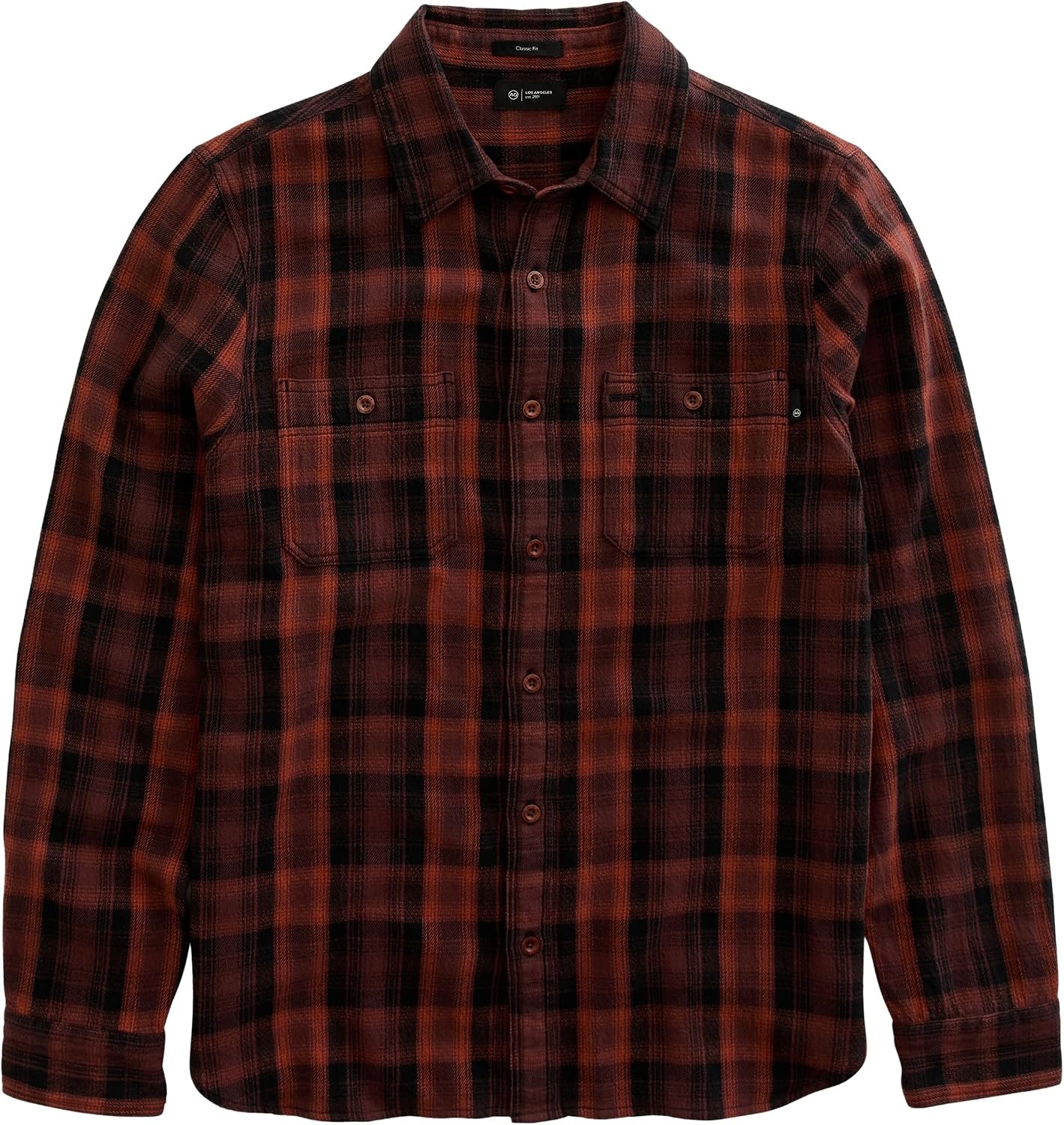 image:imageAG Adriano Goldschmied Mens Mason Work ShirtBurgundy Multi