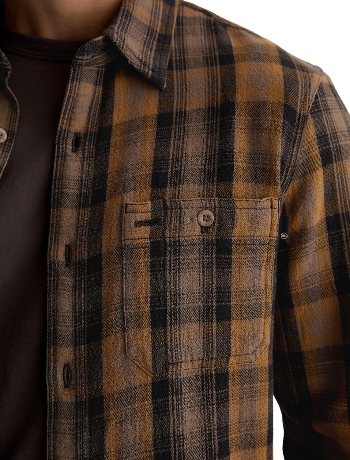 image:imageAG Adriano Goldschmied Mens Mason Work ShirtYellow Multi