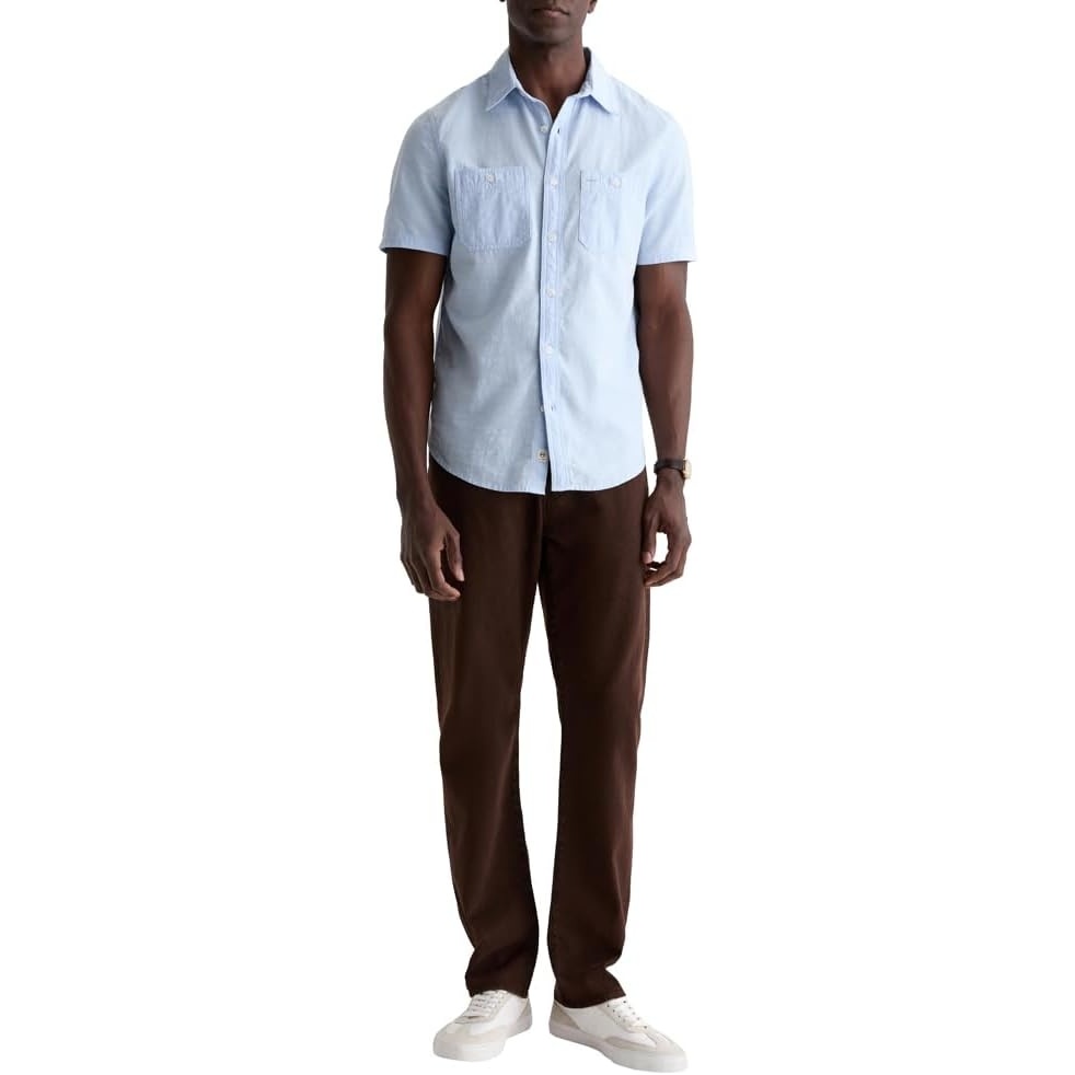 image:imageAG Adriano Goldschmied Mens Mason SS Classic Fit Work ShirtFresh Blue