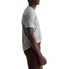 AG Adriano Goldschmied Men’s Como Double Layer Classic Fit S/S Crew Neck T-Shirt(Heather Grey/True White)