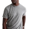 AG Adriano Goldschmied Men’s Como Double Layer Classic Fit S/S Crew Neck T-Shirt(Heather Grey/True White)