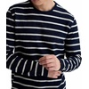 AG Adriano Goldschmied Men’s Danny L/S Shirt(Navy/Natural Stripe)