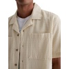 AG Adriano Goldschmied Men’s Marco Relaxed Fit Camp Shirt(Champagne)