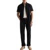AG Adriano Goldschmied Men’s Mason S/S Classic Fit Work Shirt(Black/Natural Stripe)