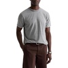 AG Adriano Goldschmied Men’s Como Double Layer Classic Fit S/S Crew Neck T-Shirt(Heather Grey/True White)