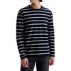 AG Adriano Goldschmied Men’s Danny L/S Shirt(Navy/Natural Stripe)