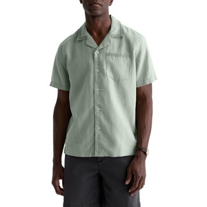 AG Adriano Goldschmied Men’s Foster S/S Relaxed Fit Camp Shirt(Faded Moss)