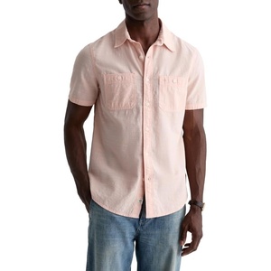 AG Adriano Goldschmied Men’s Mason S/S Classic Fit Work Shirt(Vintage Pink)