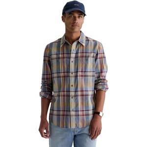 AG Adriano Goldschmied Men’s Wayne Classic Fit Shirt(Blue Multi)