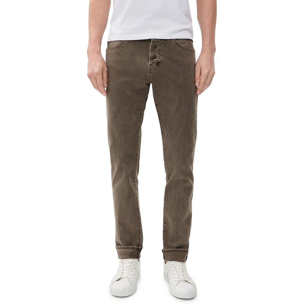 image:imageALMOSTGOLF AG Mens Tellis Stretch Selvage Modern Slim Denim JeansSulfur Taupe Grey
