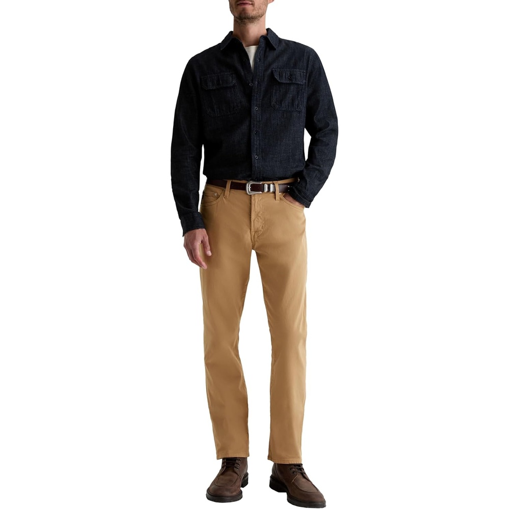 image:imageALMOSTGOLF AG Mens Graduate Tailored Sueded Italian Twill PantsSummit Khaki
