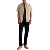AG Adriano Goldschmied, Men’s, Mason S/S Classic Fit Work Shirt, Natural/Black Stripe, M