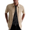 AG Adriano Goldschmied, Men’s, Mason S/S Classic Fit Work Shirt, Natural/Black Stripe, M