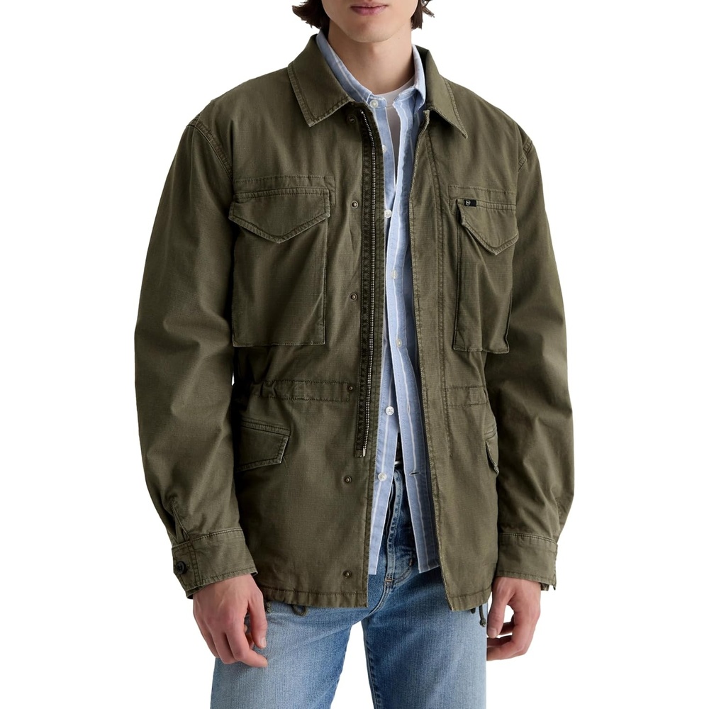 image:imageAG Adriano Goldschmied Mens Anderson Military JacketSulfur Coastal Moss