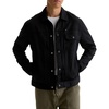 AG Adriano Goldschmied Men’s Sid Pleated Trucker Performance Jacket(Black)