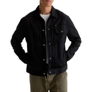 AG Adriano Goldschmied Men’s Sid Pleated Trucker Performance Jacket(Black)