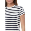AG Jeans Sadie Crew 90’s Vintage Crop Short Sleeve T-Shirt(Ivory Dust/Deep Navy)