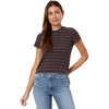 AG Jeans Sadie Crew 90’s Vintage Crop Short Sleeve T-Shirt(Deep Navy/Spiced Maple)
