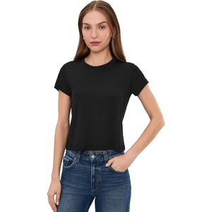 AG Jeans Sadie Crew 90’s Vintage Crop Short Sleeve T-Shirt(Super Black)