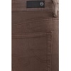 AG Jeans Mari Mid-Rise Slim Straight Pants in Bass(Leatherette Light Burnt Umber)