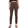 AG Jeans Mari Mid-Rise Slim Straight Pants in Bass(Leatherette Light Burnt Umber)