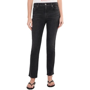 AG Jeans Mari Mid-Rise Slim Straight Pants in Bass(Octave)