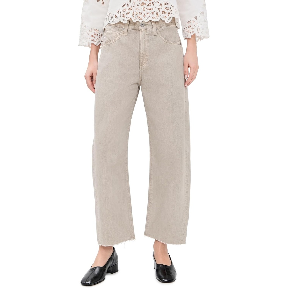 image:imageAG Adriano Goldschmied Womens Hattie High Rise Barrel JeansSulfur Light Taupe