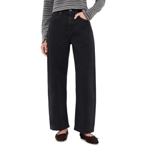AG Adriano Goldschmied Women’s Hattie High Rise Barrel Jeans(Super Black)