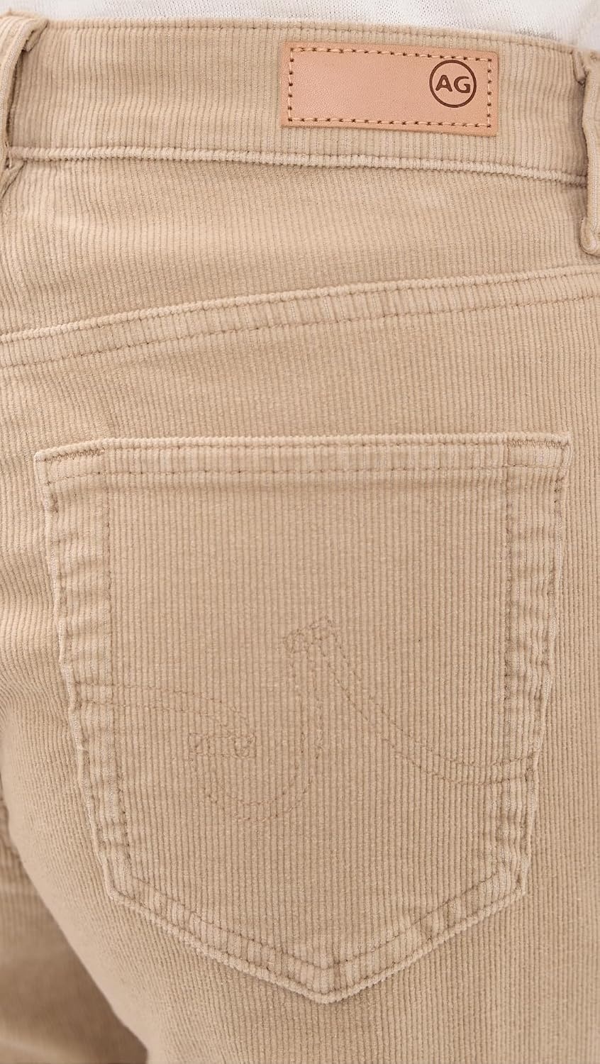 image:imageAG Jeans Saige Wide Leg MidRise Fit Corduroy Pants in Jazz BerryStudio Tan