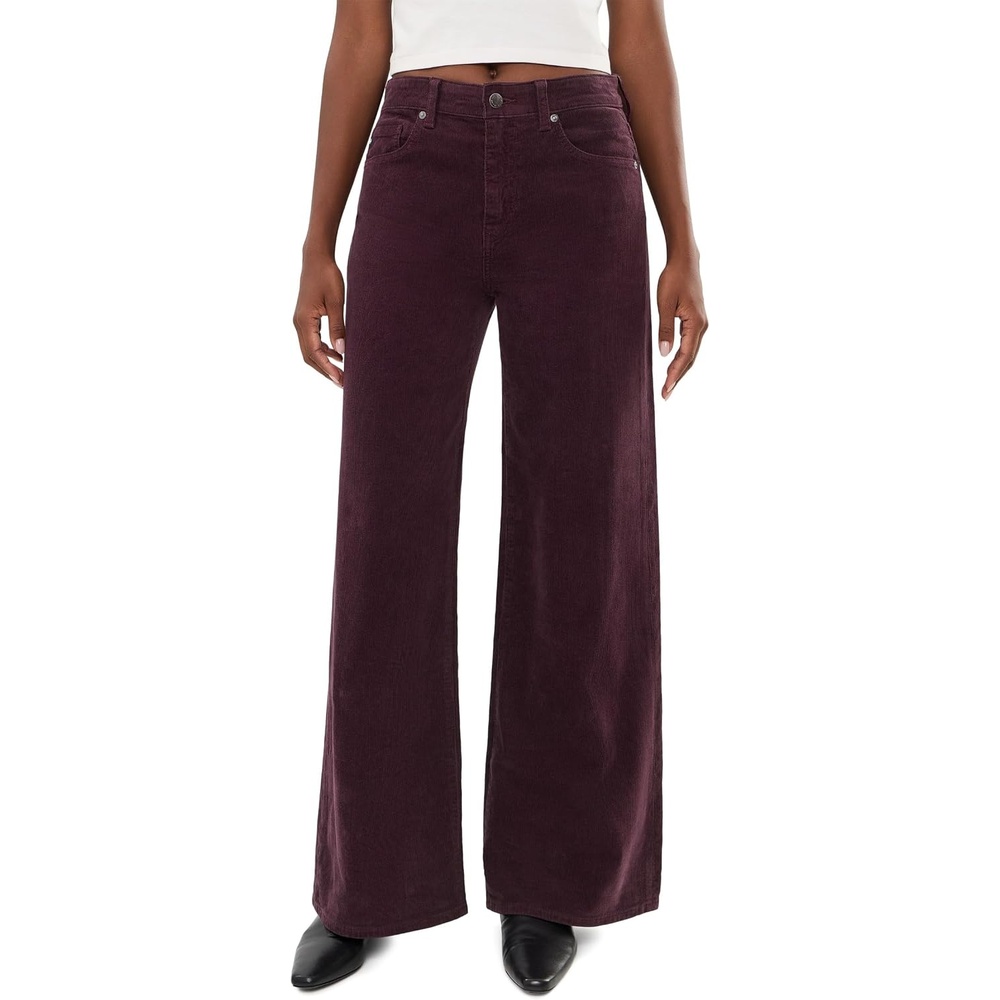 image:imageAG Jeans Saige Wide Leg MidRise Fit Corduroy Pants in Jazz BerryJazz Berry