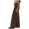 AG Jeans Saige Wide Leg Mid-Rise Fit Corduroy Pants in Jazz Berry(Wood Brown)