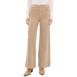 AG Jeans Saige Wide Leg Mid-Rise Fit Corduroy Pants in Jazz Berry(Studio Tan)