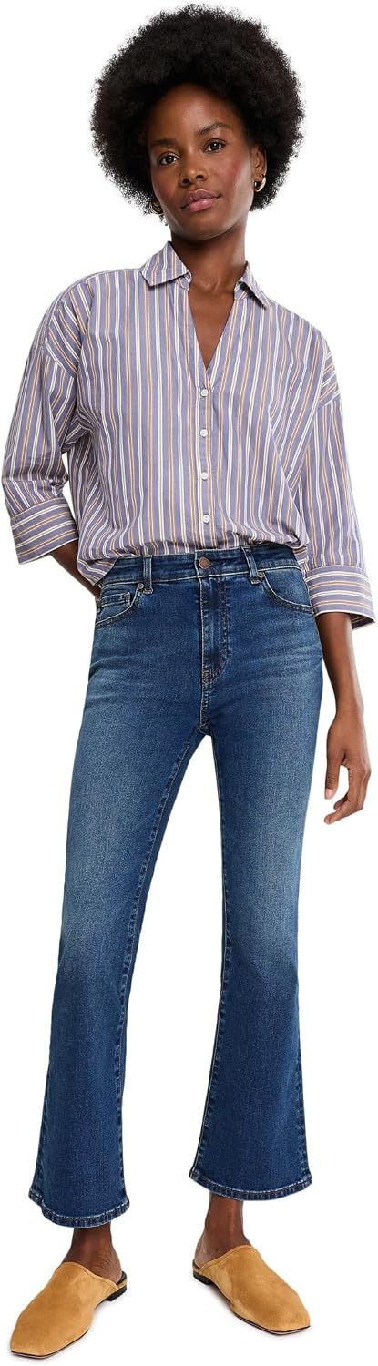 image:imageAG Adriano Goldschmied Womens Farrah Boot Crop MidRise Fit JeanHarmonica