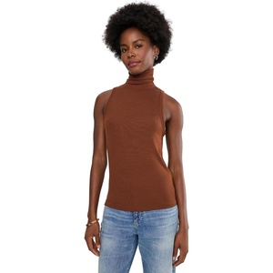 AG Jeans Faey Essential Sleeveless Turtle Neck(Chestnut)