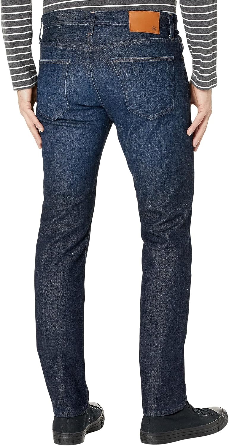 image:imageAG Jeans Tellis Modern Slim Leg SUD Sueded Stretch Sateen in Super BlackDark Canyon