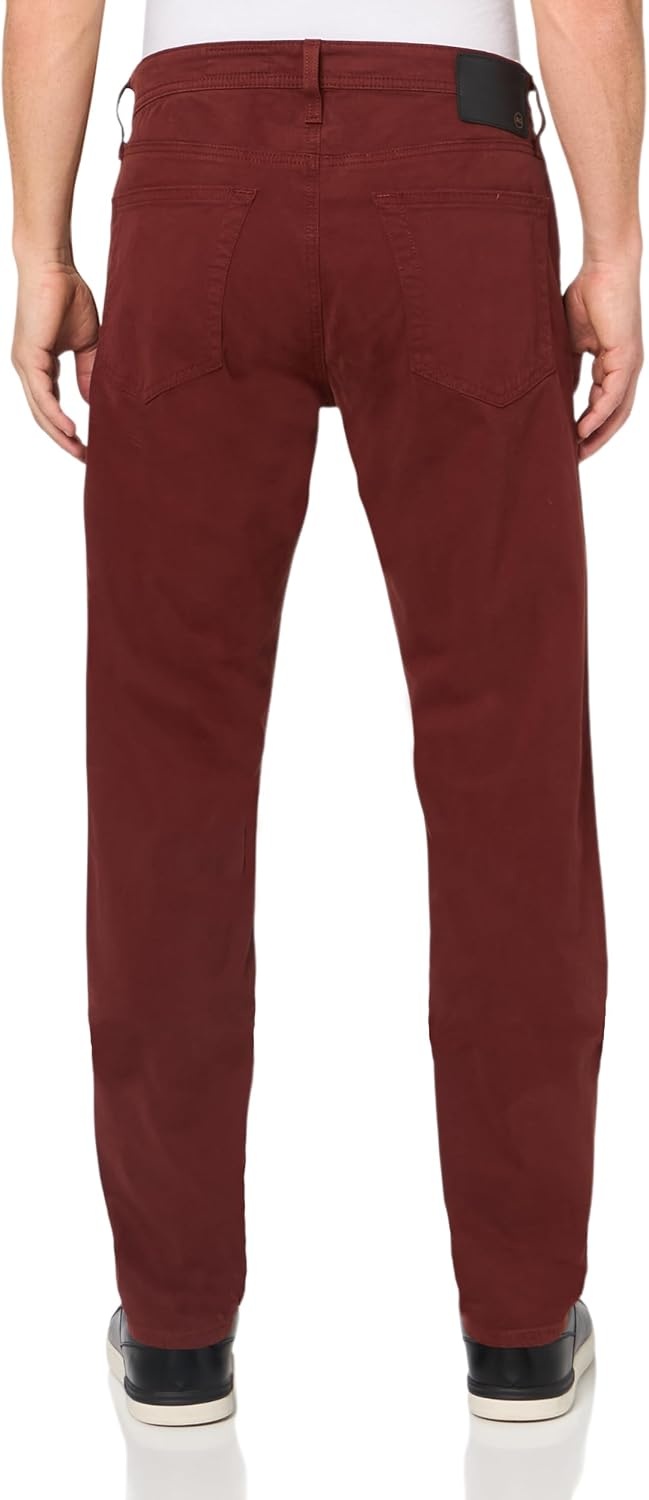 image:imageAG Jeans Tellis Modern Slim Leg SUD Sueded Stretch Sateen in Super BlackDark Sangria