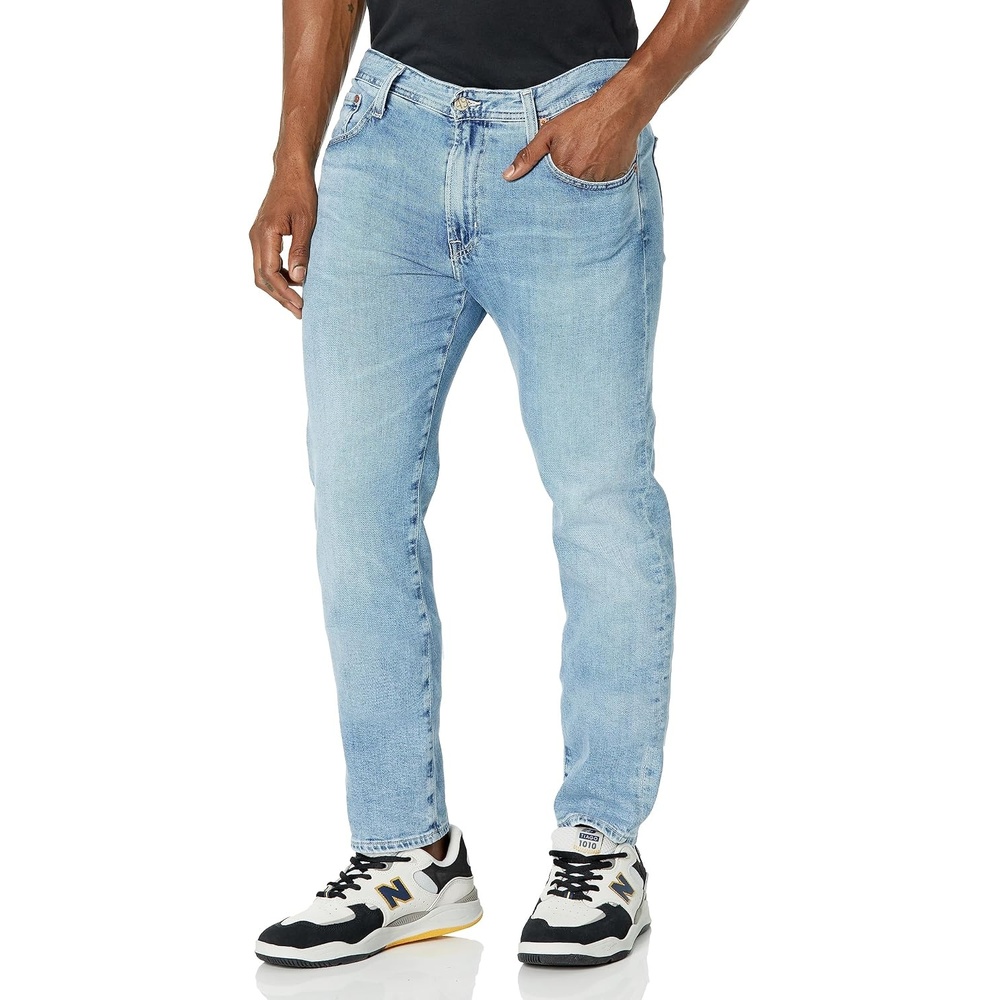 image:imageAG Jeans Tellis Modern Slim Leg SUD Sueded Stretch Sateen in Super Black19 Years Buho