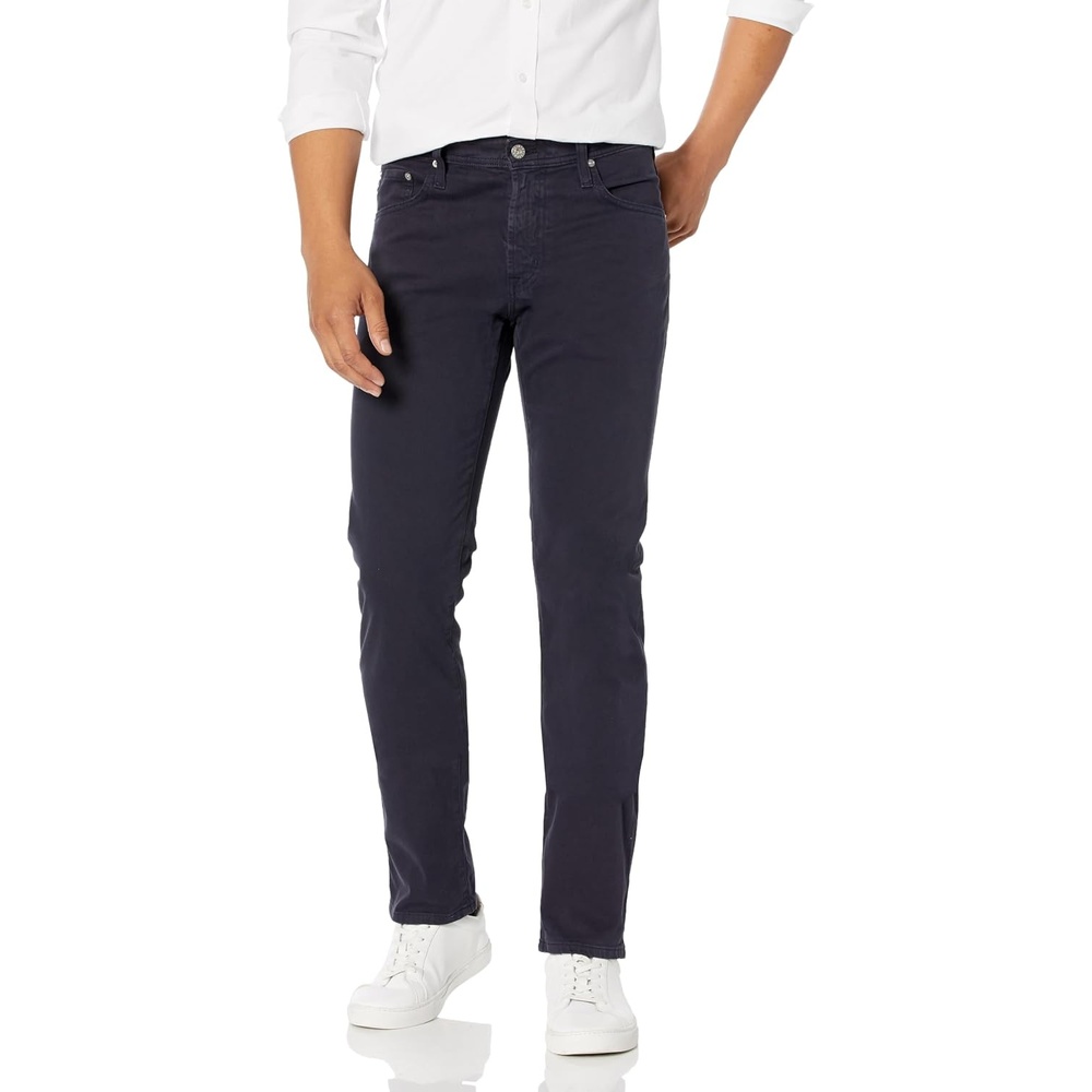 image:imageAG Jeans Tellis Modern Slim Leg SUD Sueded Stretch Sateen in Super BlackNew Navy
