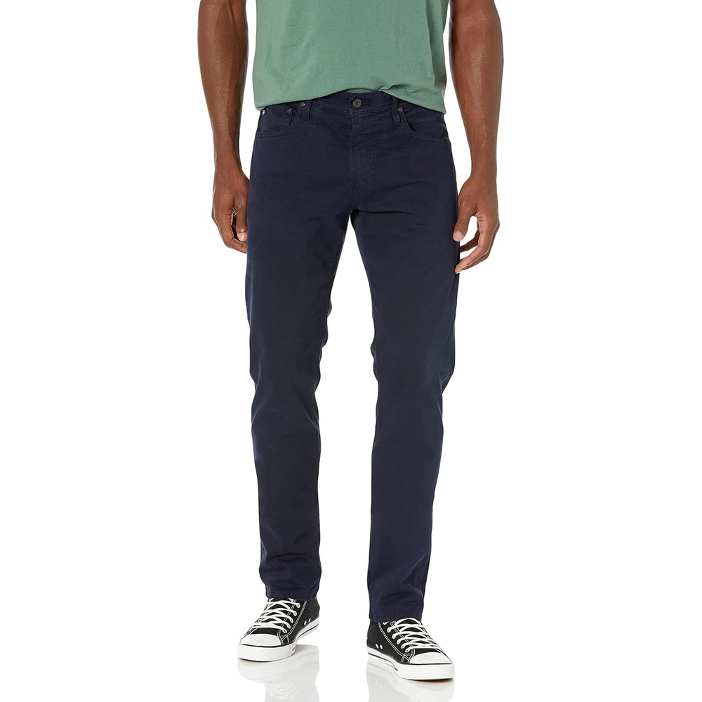 image:imageAG Jeans Tellis Modern Slim Leg SUD Sueded Stretch Sateen in Super BlackRich Navy